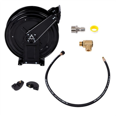 #ad Pressure Washer Hose Reel 50ft With Swivel Arm 3 8quot; NPT Outlet Pipe 4000 PSI $229.99