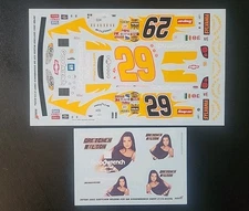 2005 Kevin Harvick #29 Gretchen Wilson Chevy Car 1:24 Decal - Waterslide Decals