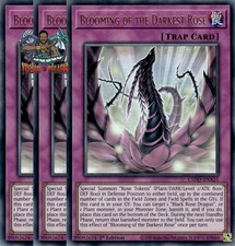 Yugioh! 3x Blooming of the Darkest Rose L5DD-ENA25 Ultra Rare 1st Ed NM