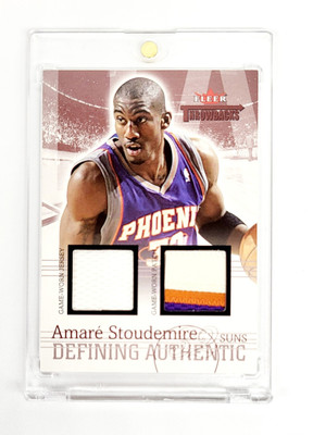 MINT GOLD #/25 GAME USED PATCH 2004 Fleer Throwbacks Amare Stoudemire Amar'e SUN