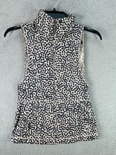 Lululemon Vest Women's 2 Black Pack It Full Zip Cheetah Leopard Full Zip Hike