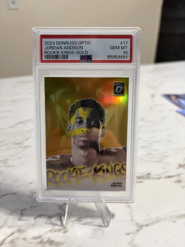 Jordan Addison [Gold] #17 2023 Panini Donruss Optic Rookie Kings card