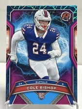 COLE BISHOP 2024 TOPPS RESURGENCE SKY BLUE & PINK SHOCK REFRACTOR ROOKIE CARD RC