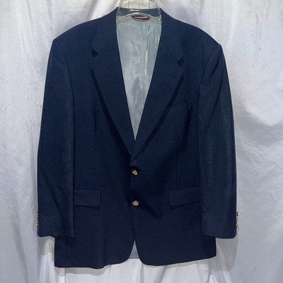 Dell Brothers Jack Nicklaus Blazer Men's Size 43R Navy Blue Two Button