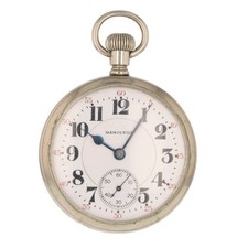 Hamilton Railroad 996 19 Jewels Double Roller Open Face Pocket Watch