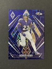 DERRICK HENRY 2024 Panini Phoenix Blue Laser Parallel SP /125 Baltimore Ravens