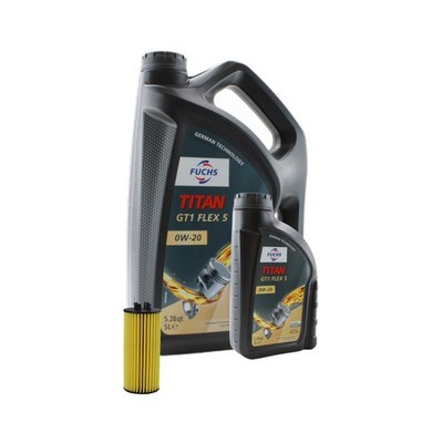 6L Fuchs TITAN GT1 FLEX 5 0W-20 Wix Engine Oil Change Kit for F48 X1 F39 X2 L4