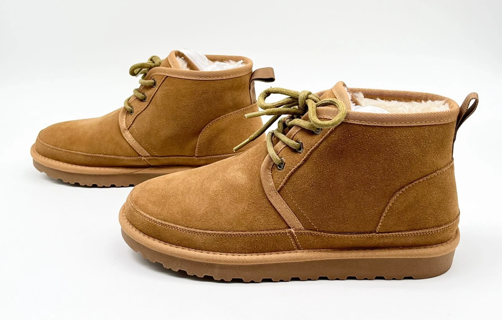 Bruno Marc Men's 9.5 Winter Snow Ankle Boots FuzzyGo Cozy Suede Leather