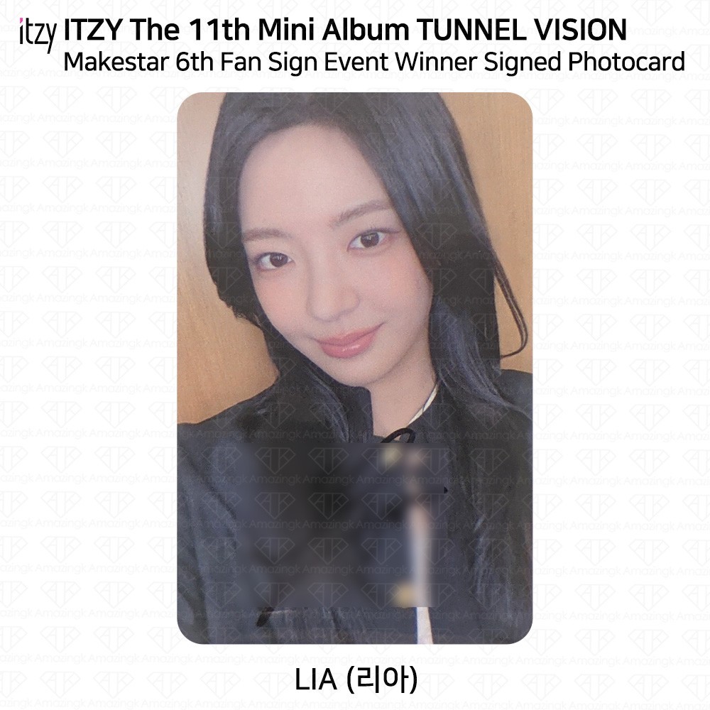 ITZY makestar ヨントン 当選者 フォトカードフォルダー リア ITZY 11th Tunnel Vision Makestar 6th Sign Event Winner Signed