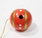Erzgebirge Germany Bells Ball Hand Painted Wooden Wood Vntg Christmas Ornaments — photo 7