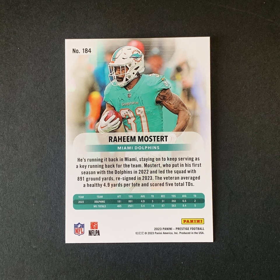 2023 Prestige Football Card 184 Raheem Mostert Miami Dolphins eBay 2023 Prestige Football Card 184 Raheem Mostert Miami Dolphins eBay