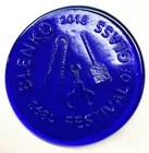 Blenko Glass Disc - Festival of Glass 2018 - Cobalt