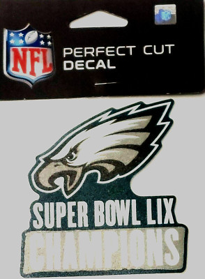 PHILADELPHIA EAGLES SUPER BOWL LIX CHAMPIONS PERFECT CUT DECAL 4" NFL ...