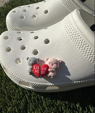 Dijes Love Bears 2 piezas | Regalo para parejas él y ella | Lindos dijes para zapatos