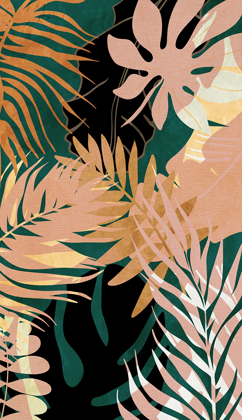 Fotomural JARDÍN TROPICAL NO TEJIDO (8557SL)-Vertical Pintura Papel Pintado Arte XXL