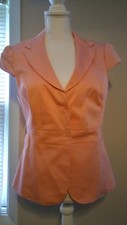 New York & Company Strech Caped Sleeves fully lined Peach Color Size 8 sale