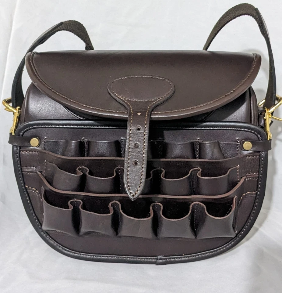 Bolsa de cartucho de cuero de primera calidad con clip antiguo extraíble a juego - Imagen 2 de 4