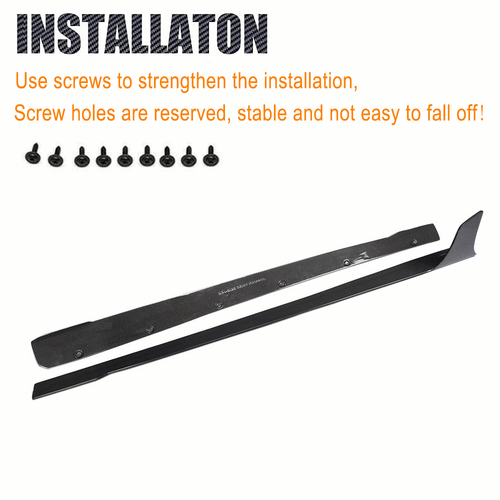 Carbon Seitenschweller Side Skirts Spoiler Lippe Passt für Audi R8 V8 2008-2015 - Picture 12 of 14