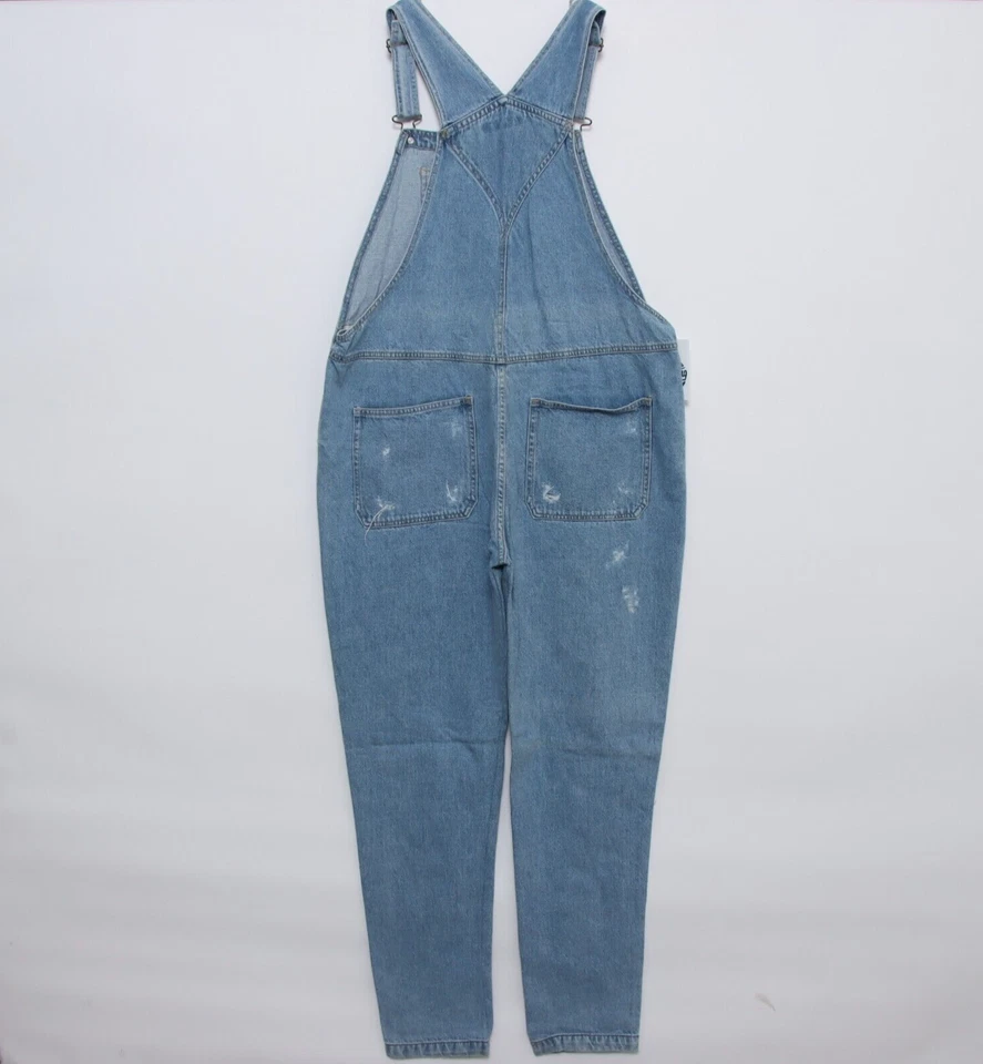 Salopette Cherokee (Cod.S1377) Tg.XL Usato uomo vita alta denim custom strappi - Imagen 3 de 4