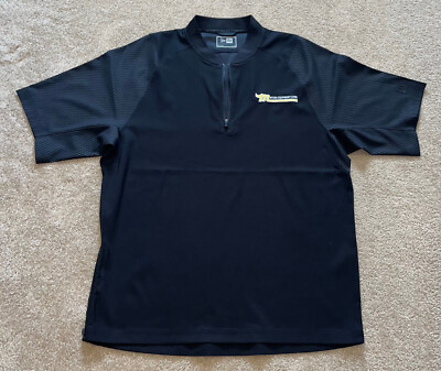 New Era LARGE Mens Black Short Sleeve Baseball Waterproof Pullover