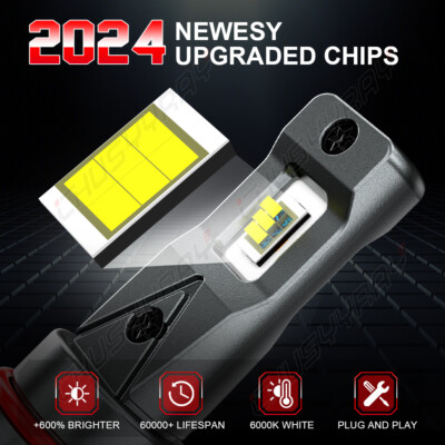 4x 9005 H11 Combo Kit De Faros LED Bombillas De Haz Alto