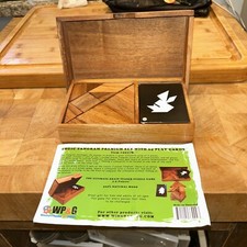 Logic Tangram Set w 64 Play Cards Wooden Puzz...