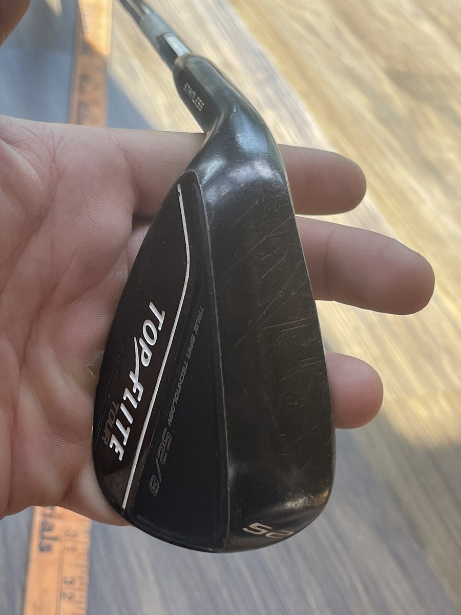 ヴィンテージクラブ 黒Top-Flite アイアンセット 8本 練習用 Top Flite Tour BLACK True Spin Technology Gap Wedge 52*08* Stiff