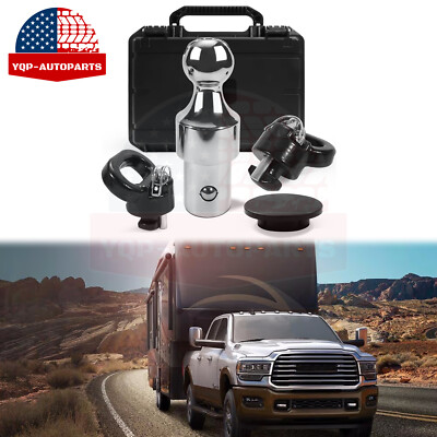Puck System 2-5/16'' Gooseneck Ball & Safety Chain Anchor Kit 60638 For Ram Truck