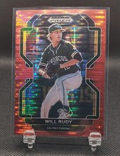 2022 Panini Prizm Draft Picks FOTL Red Pulsar /9 Will Rudy Milwaukee Brewers 