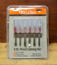 NOS Vintage Buck Bros No CT306 Wood Carving Tools  6 Pc Wood Carving Set NEW!