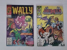 Wally the Wizard  #1 1985 AniMax #1 1986 Vintage Comic Book LOT 2 Star Marvel