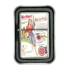 Strike Luck Oil Lighter  Vintage Cigarette  Ad Classic Logo D56