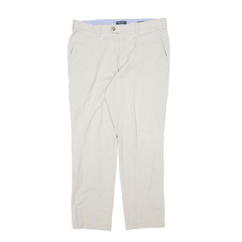 NAUTICA The Beacon Pant Chino Hose Creme Regular Tapered Herren W36 L32