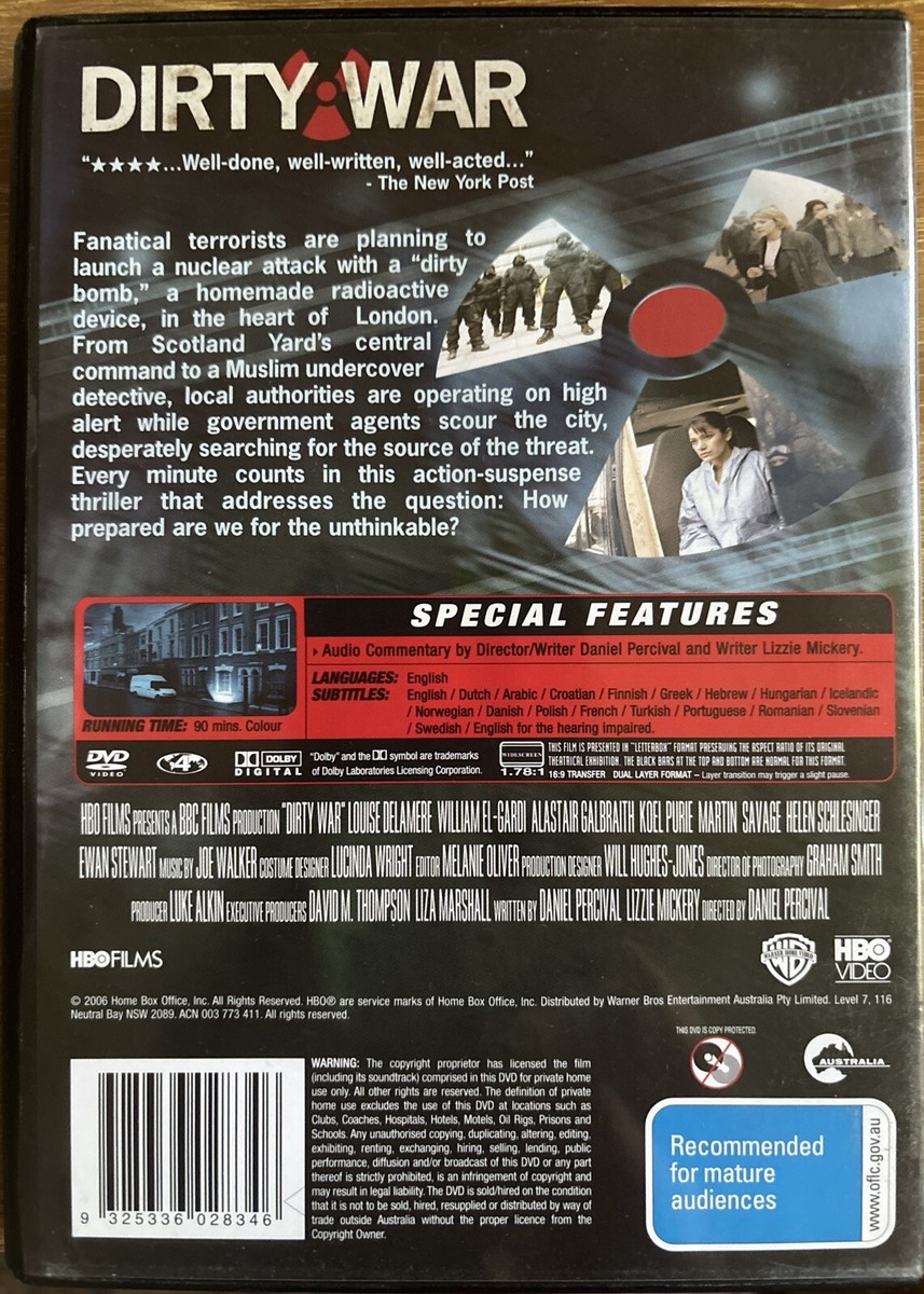 DVD: Dirty War - 2004 Drama Thriller, Terrorist Grp Detonates