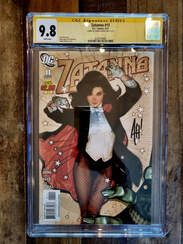 Zatanna 11 CGC 9.8 SS Signed Adam Hughes NM+ Justice League Dark harley quinn 15