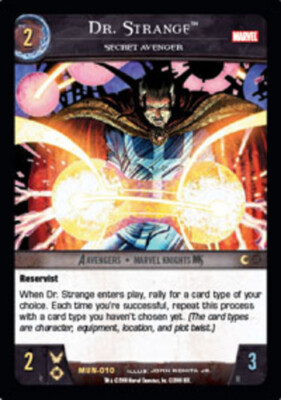 VS System: Dr. Strange, Secret Avenger [Played] VS: Marvel Universe TCG CCG Clas