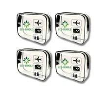 Eco-Bundle TSA Approved Toiletry Bag, 4 Pcs Clear Travel Bags for Men & Women