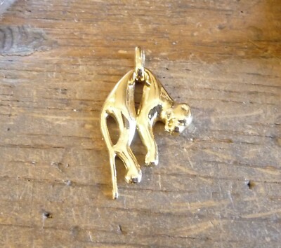 Pendentif Vintage Panthère Plaqué Or - Bijou Ancien