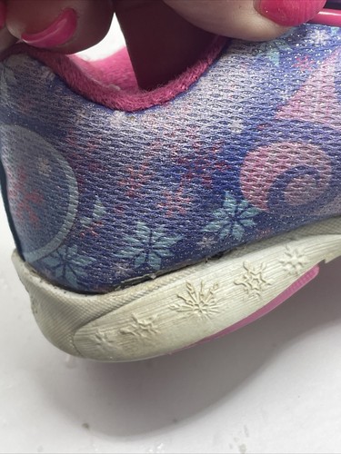 Disney Girls Size 8 Sneakers Athletic Tennis Shoes Frozen Pink Purple Blue - Picture 16 of 22