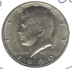 1980-P Philadelphia Circulated Nickel Clad Copper Strike Half Dollar Coin