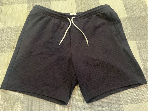 H&M Men’s Regular Fit Textured Black sweat shorts Size XL - 第 1/5 張圖片