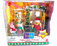 Holiday Edition 1999 Pooh's Friendly Places Collectible Friends Mattel 25496 New