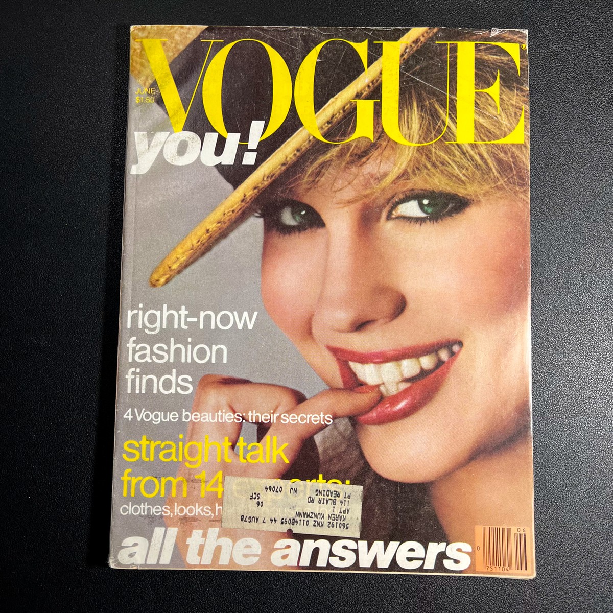 Vintage Vogue Magazine June 1978 ROSEANNE VELA Cover Summer