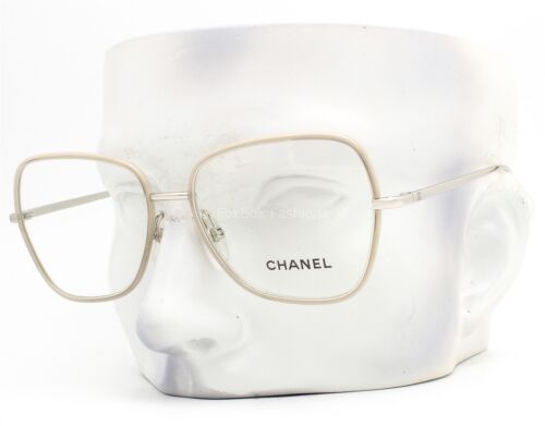 Chanel Eyeglasses Glasses ch2188J 131 Taupe on Silver 53-16-135 w/case