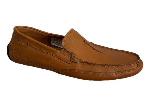 Clarks Ashmont Race Men's Tan Leather Driving Moccasin Loafer Shoes Size 10 M - Picture 4 of 21