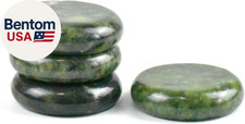 4Pcs Hot Massage Stones Set Natural Green Jade Heated Warmer Stone for Spa Massa