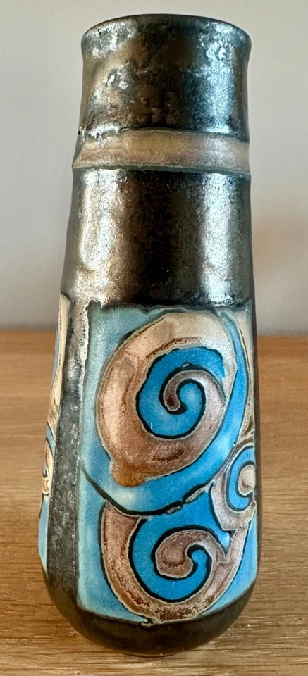 Super Art Deco HB Quimper Gres Stoneware Jules Verlingue Odetta Vase c1930 - Image 4 of 4