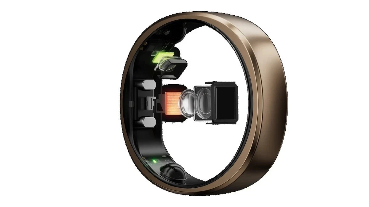 RingConn Gen 2 Air Smart Ring Größe 8 Dune Gold Schlaftracker Neuwertig MwSt