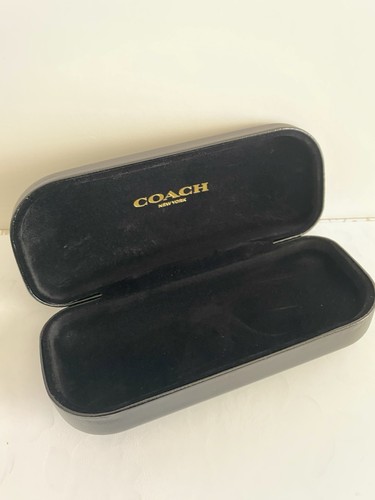 Coach New York Black Hard Clamshell Eye Glass Case Eyeglass Sun Glasses Holder - Bild 4 von 13