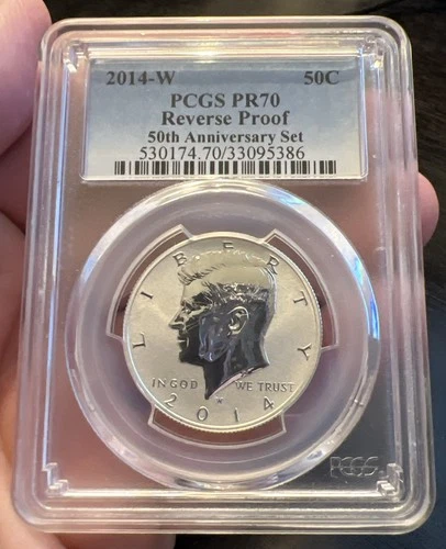 2014-W Reverse Proof Kennedy Half-Dollar "50th Anniversary" - PCGS Graded PR70